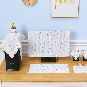Nordic Style Computer Dust Cover Cotton Cloth Main Keyboard 32 Inch Monitor Cover Home Fabric Protection Cover