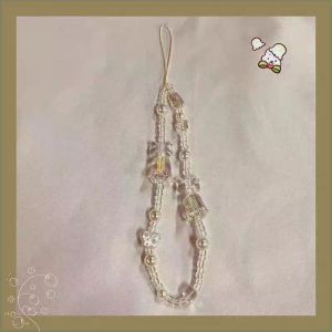 Cute Girl Phone Chain Universal Camera Lanyard Beaded String Adorable Mobile Phone Accessory Digital Accessories E318