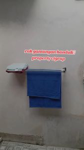 Rak Handuk Panjang 120cm & Jemuran Pakaian Gantungan Baju Tempel Dinding Kamar Mandi