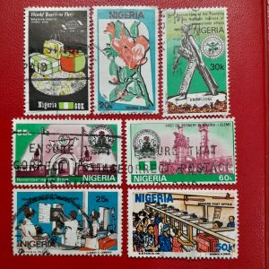 Prangko Nigeria klasik Koleksi kuno 7 pcs Campur USED