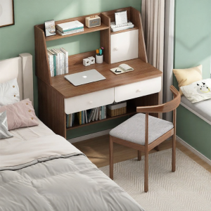 Small Modern Study Desk with Shelf