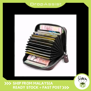DROPASSIST 2095 Men Short PU Card Holder Multifunctionaln Coin Purse Zipper Wallet Dompet Lelaki Kad
