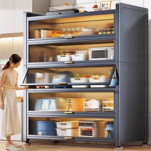 MUZU ตู้กับข้าว 3/4/5ชั้น ราคาถูกต้อง ตู้เก็บของในครัว ประกอบง่าย สวย ทน คุ้ม ชั้นเก็บของอเนกประสงค์