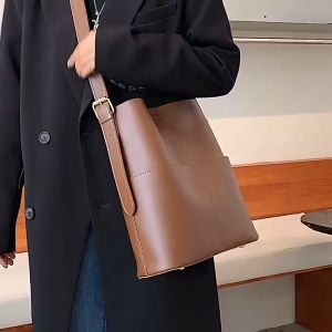 MYZANN Tas Selempang Bahu Wanita Tas Jinjing Tas Bahu Tas Fashion Tas Hobo Tas Bahan Kulit Tebal