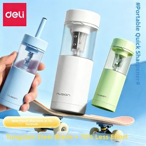 deli | Portable Electric Pencil Sharpener for Children