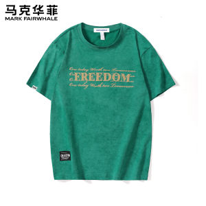 Mark Fairwhale | American Vintage Cotton Short Sleeve Loose Round Collar Casual Tee