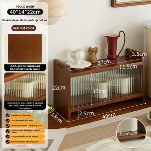 Solid Wood Dust-Proof Adjustable Multi-Layer Shelf