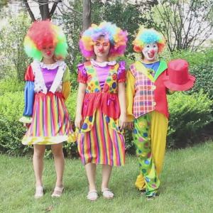 Adult Rainbow Circus Clown Costume for Women Funny Joker Girls Birthday Carnival Party Outfit Sweet Clothes No Wig