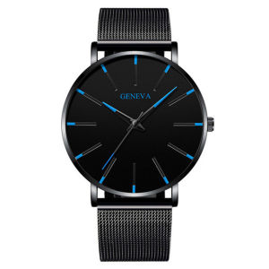 Minimalist Mens Fashion Ultra Thin Watches Simple Men Business Mesh Belt Quartz Wrist Watch Relogio Masculino