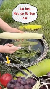 Nạo Củ Quả Inox Đa Năng 2 in 1 Chống Han Rỉ Kết Hợp Bào Sợi Rau Củ Nhanh Chóng