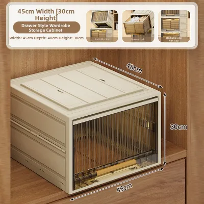 QIUZHISE | Large Thickened Drawer Foldable Moisture-Proof Transparent Storage Box