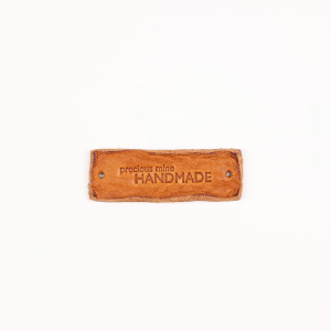 Handmade Leather Vintage Label Decorative Washed Fabric Patch for Clothing Accessories Pure Color Korean Style DIY Sewing