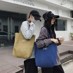 Versatile Casual Canvas Shoulder Bag Large Capacity Commuter Tote Bag for Men And Women Shopping Bag Fashionable Trendy