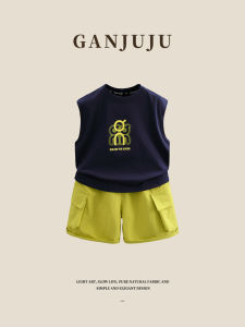 BOGUXIONG | New Summer Cool and Stylish Cartoon Sleeveless Vest Casual Sports Set Kids