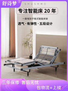Electric Adjustable Bed Frame Smart Remote Control Latex Mattress Single Double Size Modern Minimalist Design OKIN Motor
