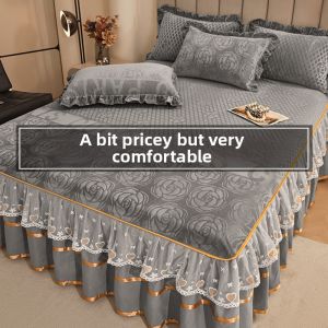 MANCAI | Warm Non-slip Coral Fleece Bed Skirt
