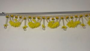 Artificial Yellow Fluffy Rose Flowers with White Moti Garlands Door Toran Set/Decorative Door Hanging Bandanwar for Home Festival Entrance for Festival Decorations (Size:- 36")/Decorations for Pongal/Makar Sankranti/Sankranti/Lohri