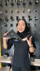 Flusso Floor Drain Afur Lantai Sudut Saringan Got Kamar Mandi Stainless Hitam Anti Bau 2507