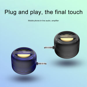 Portable Mini Speaker 3.5mm Jack Type C Plug in Mobile Phone Speaker Amplifier External Wired Speakers Mini Sound Box for Universal Mobile Phones