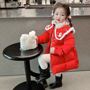 เสื้อผ้าเด็กผู้หญิง ฤดูหนาว สไตล์เกาหลี ขนสัตว์ กระดุม แขนยาว ปกเสื้อผ้าเด็ก ผ้าฝ้าย 71% - 80% สำหรับเด็กผู้หญิง