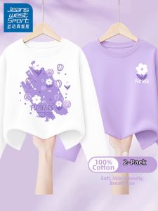 Cotton Girls Long Sleeve T-Shirt