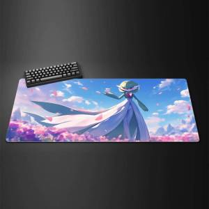 Bandai | Pokemon Vaporeon Gaming Mouse Pad Large Desk Mat 2MM Stitched Edge Keyboard Pad Non Slip Rubber Base Office Table Mat