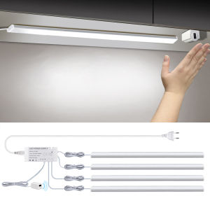 1-6Pcs Motion Sensor LED Lights Hand Sweep Under Cabinet Kitchen Light Aluminum Bar Lamp Wardrobe Shelf Closet Bathroom Decor