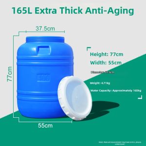 Blue Anti-aging Large-capacity Plastic Water Storage Bucket Round