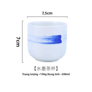 Tách Trà Gốm Sứ Nhật Bản Vẽ Tay Dùng Trong Lễ Trà Đạo Dùng Tại Nhà Làm Quà Tặng Đựng Cà Phê Nước.