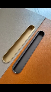 Tay Nắm Âm Tủ Ý Tối Giản - Hợp Kim Nhôm Màu Đen Cho Tủ Bếp Tủ Quần Áo Và Ngăn Kéo