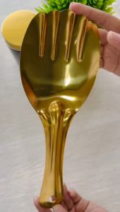 Centong nasi unik bentuk tangan emas / Centong nasi bentuk tangan full gold / Luxury gold rice spoon hand shape