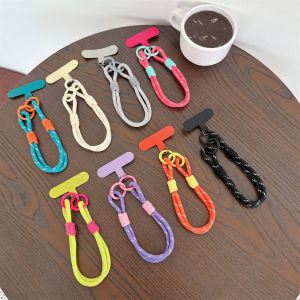 สายคล้องโทรศัพท์มือถือแบบสองเส้น สายคล้องข้อมือสั้นแบบเรียบง่าย สายคล้องป้องกันการสูญหายแบบแถบใส่บัตร สายคล้องเคสโทรศัพท์อเนกประสงค์