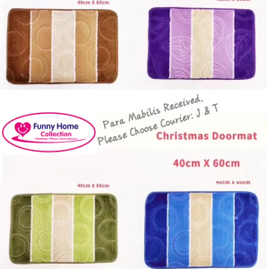 Funny Home Collection - Christmas Doormat - Non-slip (Circle Design) 40 cm x 60 cm