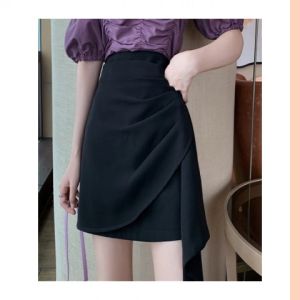 LHSunday ใหม่ล่าสุด กระโปรงสั้น ดีไซน์จับจีบด้านข้างสุดเก๋ มาใหม่แบบทรงเอ เข้ารูป เซ็กซี่สุดๆ แฟชั่นสำหรับผู้หญิง สีพื้นโทนสว่าง สั่งเลยย