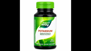 Natures Way Potassium Supplement 85mg 100 Capsules | Heart Muscle and Electrolyte Support | Potassium Vitamins