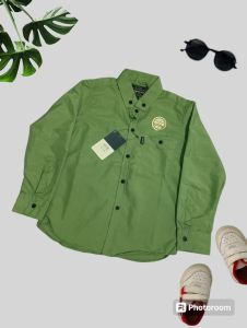 Kemeja anak lengan panjang Pakaian anak Baju anak Kemeja polos