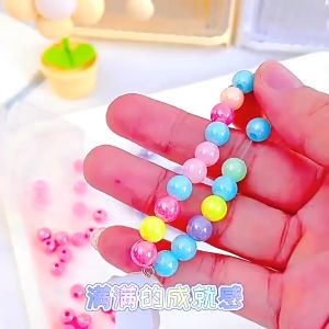 เซ็ตลูกปัด DIY ชุดร้อยลูกปัด สร้อยลูกปัด น่ารัก ทำง่าย ของเล่นเสริมพัฒนาการ ฝึกสมาธิ V85 พร้อมส่งจากไทย