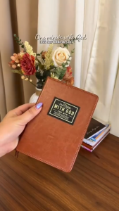2026 One minute WITH GOD for men 365 days of daily prayer brown book Bible prayer Faux Leather Jou
