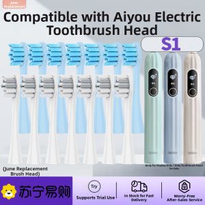 Soft Bristle Electric Toothbrush Head Compatible with Apiyoo S1 Roman Column Design Replacement Toothbrush Head for Oral Care