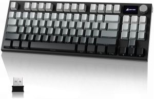 ATTACK SHARK | ATTACK SHARK K86 Wireless Mechanical Keyboard 75 Percent RGB TFT Screen Metal Knob Tri Mode Hot Swap Gasket Gaming Keyboard
