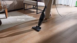 Deerma DX120C Portable Vacuum Cleaner handheld/Push 2 in 1 Vacuum with 3 Brushes 15Kpa Low Noise
