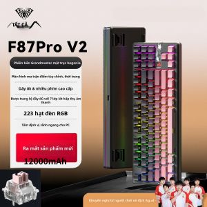 AULA | Bàn Phím Cơ Chơi Game AULA F87Pro V2 8K Polling SOCD MT TGL Cấu Trúc Gasket Tùy Chỉnh 75% RGB Không dây/BT/có Dây Dành Cho Esports