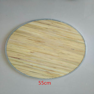 Double Layer High Stalk Mat Kitchen Dining Table Pad Noodle Tray Heat Insulation Pad Dumpling Mat round Shape Wooden Handmade