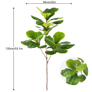 Cây Giả Ficus Lá Cây Đàn Cao 77-135cm (53.1 Inch) Làm Từ Lụa Dùng Trang Trí Sân Vườn Ngoài Trời Ban Công Nhà Cửa Văn Phòng Trong Nhà.