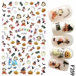 Nail Sticker Dán Móng Tay 3D Dạng Decal Trang Trí Lễ Hội Ma Halloween Witch Candy F418 F259 F260