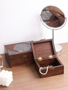 กล่องเก็บ ตลับ มิตร ผู้ชาย ขนาด 48x48 คู่เหลือ ชุดของ 5 ฝ่าละ เปรียบเทียบลูกระชับ อนามัย สีโอ๊ค