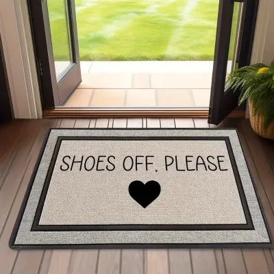 VIKAMA Shoe Removal Mat Easy Clean Machine Washable Home Decor Mat For Hallways And Bedroom Entrances