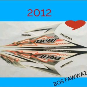 Striping stiker beat karbu tahun 2012 Warna kuning