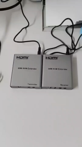 AP-LINK 60M HDMI KVM Extender with Audio High-Quality Cat5e/6 Ethernet Cable Gray New