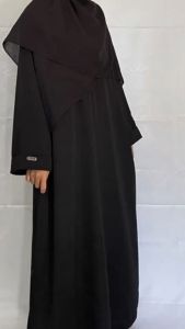 (bisa cod) Gamis Abaya Turkey Turki syari Arab termurah Size jumbo polos hitam terbaru kekinian